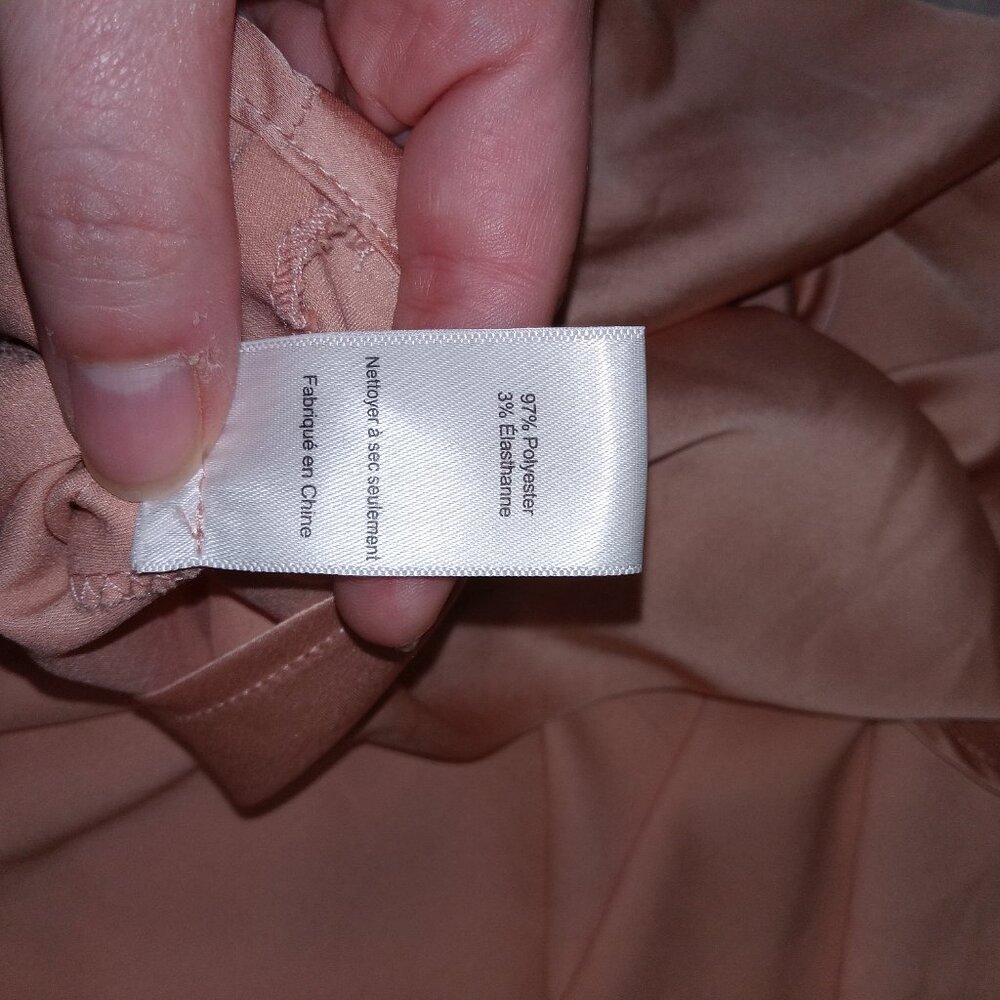ASTR The Label Satin Cowl Neck Midi Dress Blush Strappy Lace Up Back Slip S - Picture 11 of 13